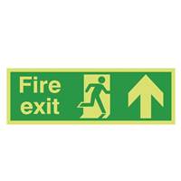 Picture of Photoluminescent Fire Exit Up Arrow Sign