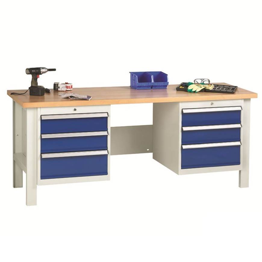 Picture of Heavy Duty Workbenches with 2 x 3 Drawer Sets