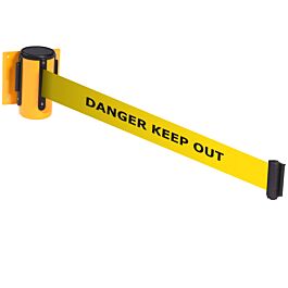 Wall Mounted Belt Barriers - Messaged Belt