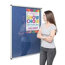 Eco-Colour® Fire Retardant Tamperproof Lockable Single Door Noticeboards