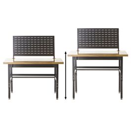 Mammoth Adjustable Height Workbench with Louvre Panel
