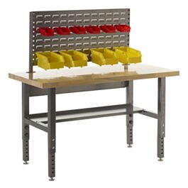 Mammoth Adjustable Height Workbench with Louvre Panel