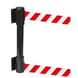 Wall Mounted Twin Belt Barriers - Chevron belt