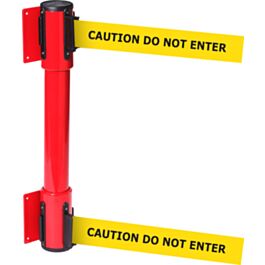 Wall Mounted Twin Belt Barriers - Messaged Belt